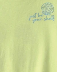 Girls 'Be Your-Shelff' Graphic Tee - Green
