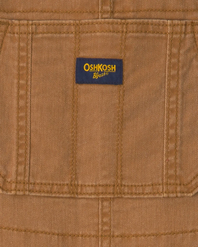 Boys Twill Overalls - Brown
