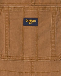 Boys Twill Overalls - Brown