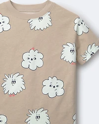 Toddler Squish Character Relaxed Graphic Tee - Khaki