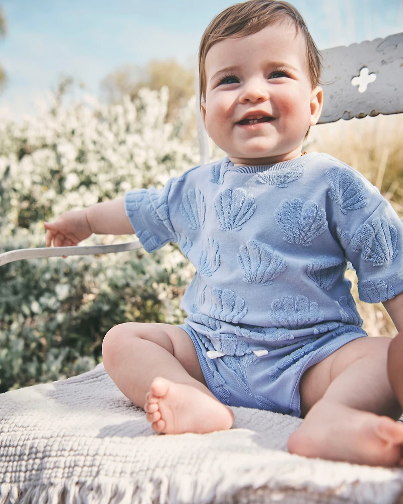 Baby Girl 2-Piece Seashell-Print Made with Organic Cotton