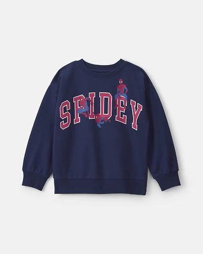 Boys ©Marvel Spider-Man Pullover Sweatshirt - Navy Blue