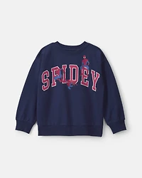 Boys ©Marvel Spider-Man Pullover Sweatshirt - Navy Blue