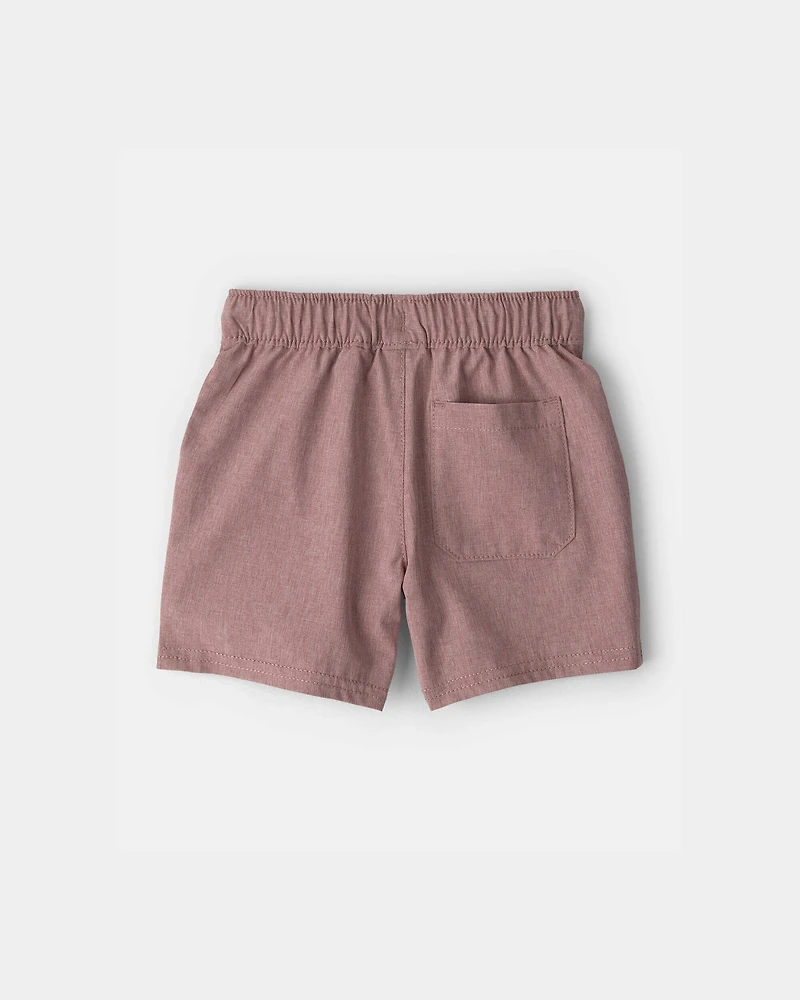 Baby Boy Woven Pocket Shorts - Brown