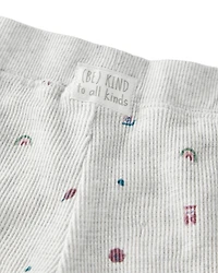 Baby 2-Piece Organic Cotton Waffle Knit Set in Nature Icon Print