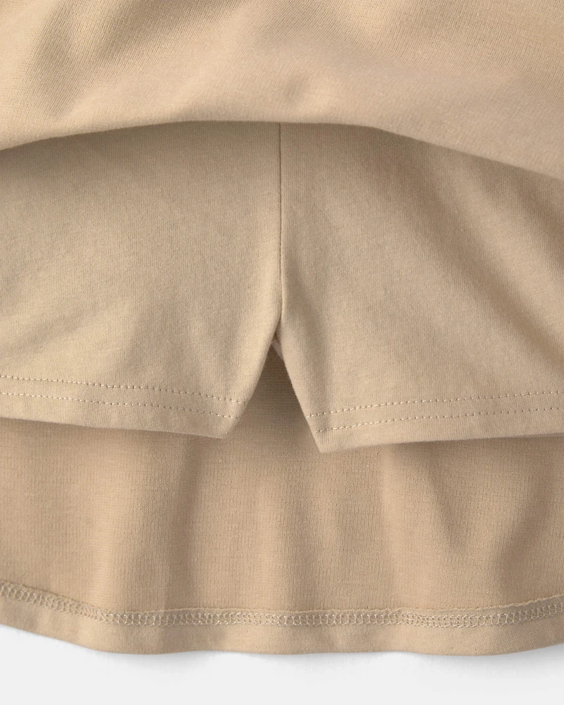 Toddler Girl 2-Pack Uniform Ponte Skort - Khaki