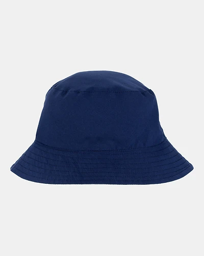 Toddler Reversible Solid Swim Bucket Hat - Blue