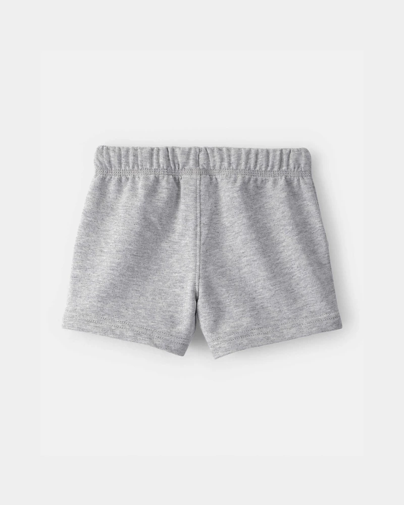 Baby Boy French Terry Shorts - Grey