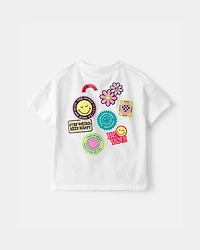 Toddler Girl SmileyWorld® Graphic Tee - White