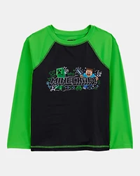 Kid 2-Piece Minecraft™ Rashguard & Swim Trunk Set