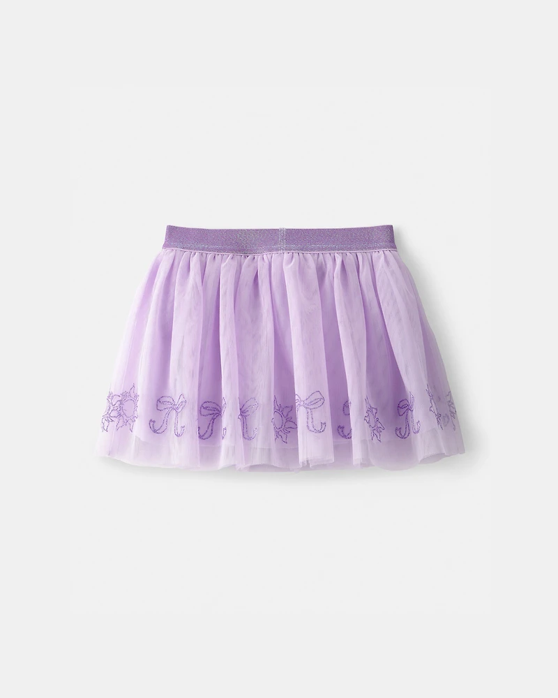 Toddler Girl Disney© Rapunzel Glitter Tulle Skort - Purple