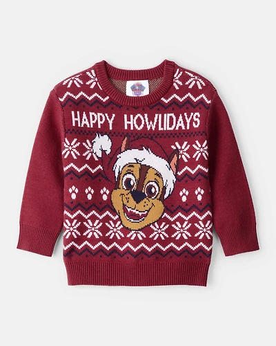 Toddler Boy PAW Patrol Christmas Sweater - Red
