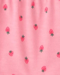 Toddler Girl 2-Piece Strawberry Sleeveless Pajama Set - Pink