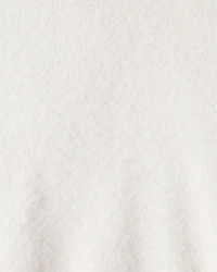 Toddler Girl Brushed Sweater - White