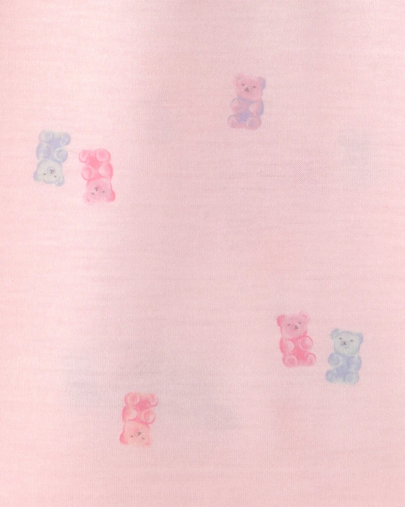 Girls 2-Pack Ice Cream Short-Sleeve Loose Fit Night Gown - Pink/Blue