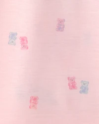 Girls 2-Pack Ice Cream Short-Sleeve Loose Fit Night Gown - Pink/Blue