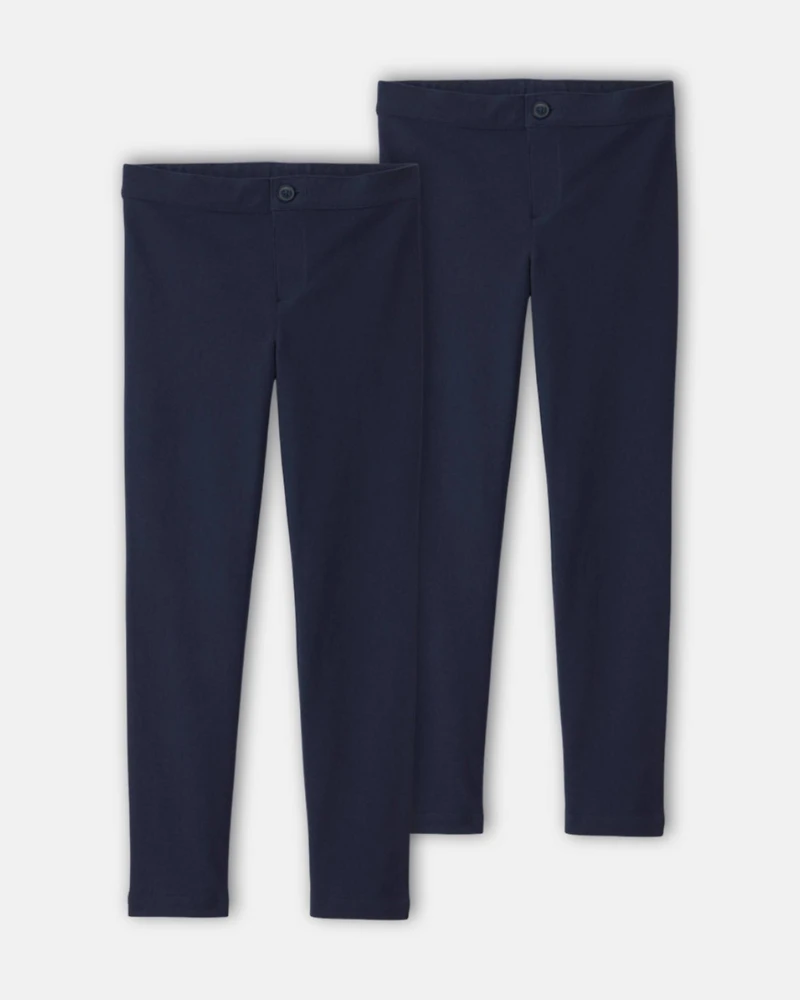 Girls -Pack Uniform Ponte Skinny Pants