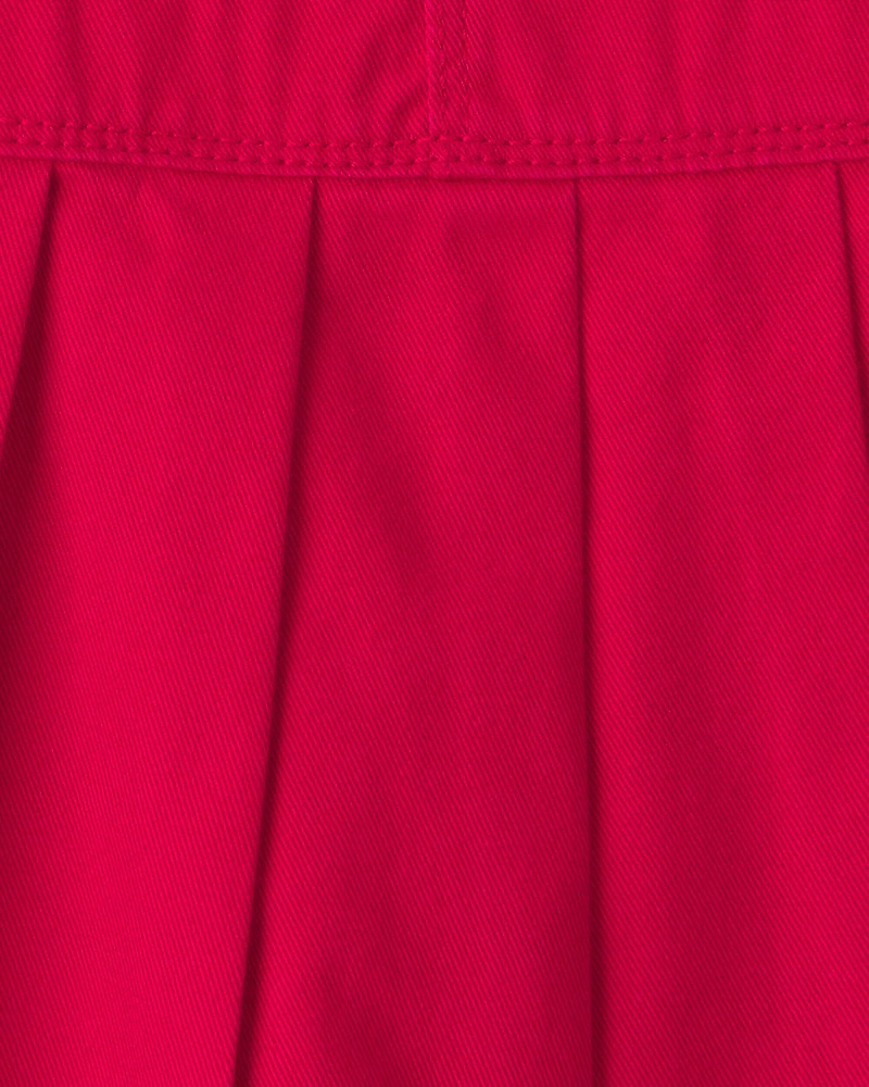 Baby Girl Pleated Skirtall - Red