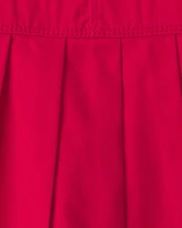 Baby Girl Pleated Skirtall - Red