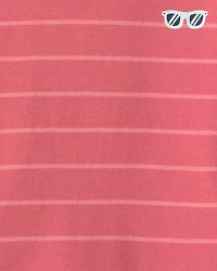 Toddler Boy 2-Piece Stripe Short-Sleeve Top & Short Set - Coral