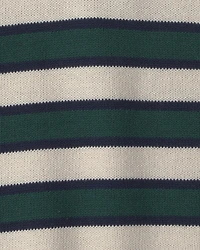 Boys Organic Cotton Sweater Knit Polo in Stripes