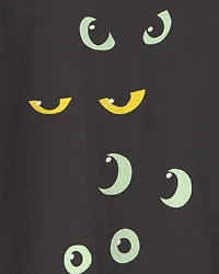 Kids Halloween Eyes Long-Sleeve Graphic Tee - Black
