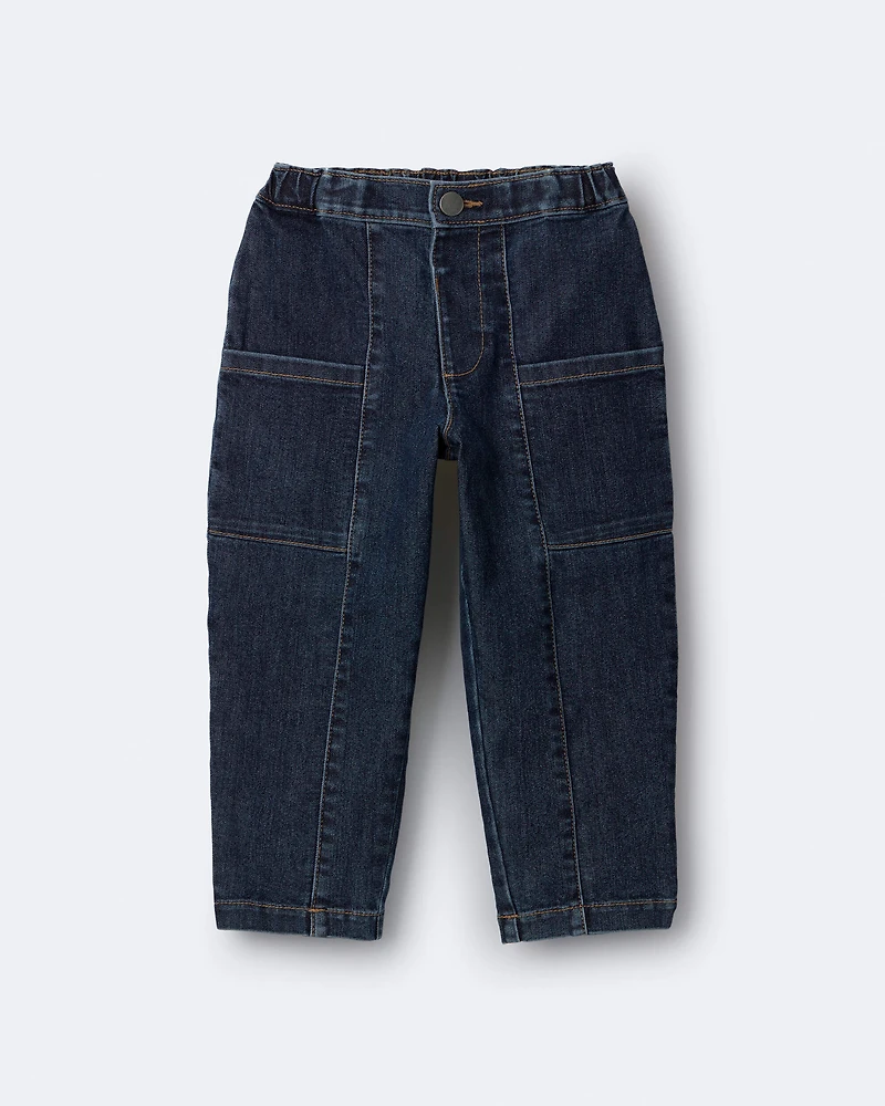 Toddler Pocket Pant in Denim - Blue