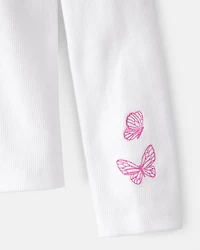 Girls Wicked Glinda Rib Top - White