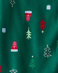 Adult Christmas Trees Long-Sleeve Loose Fit Pajamas - Green