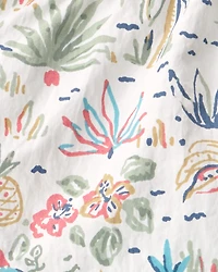 Baby Boy Recycled Swim Trunks in Tropical Paradise