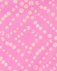 Kid 3-Piece Geometric Rashguard Swimsuit Set - Pink