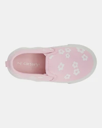 Toddler Slip-On Floral Sneakers - Pink