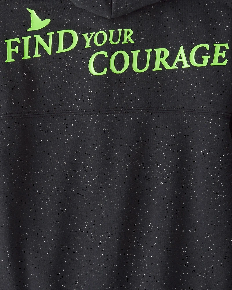 Girls Wicked Elphaba Sparkle Hoodie - Black