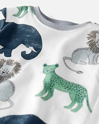 Baby Organic Cotton Pajamas Set in Wildlife Print