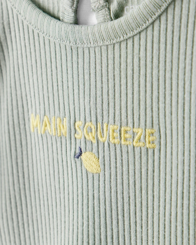 Baby Girl 'Main Squeeze' Bodysuit & Pant Set - Green