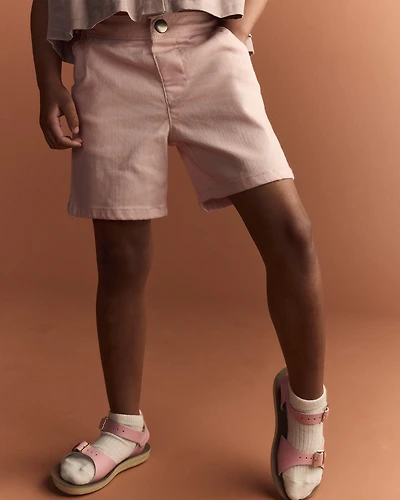 Toddler Girl Bermuda Shorts - Light Pink
