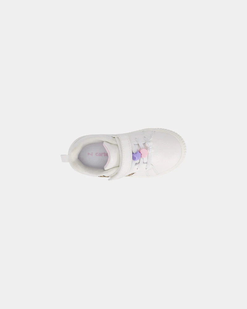 Toddler Girl Cheetah Sneakers - White/Brown