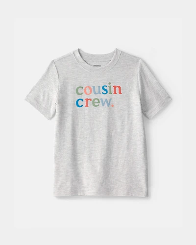 Toddler 'Cousin Crew' Graphic Tee - Grey