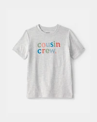 Toddler 'Cousin Crew' Graphic Tee - Grey