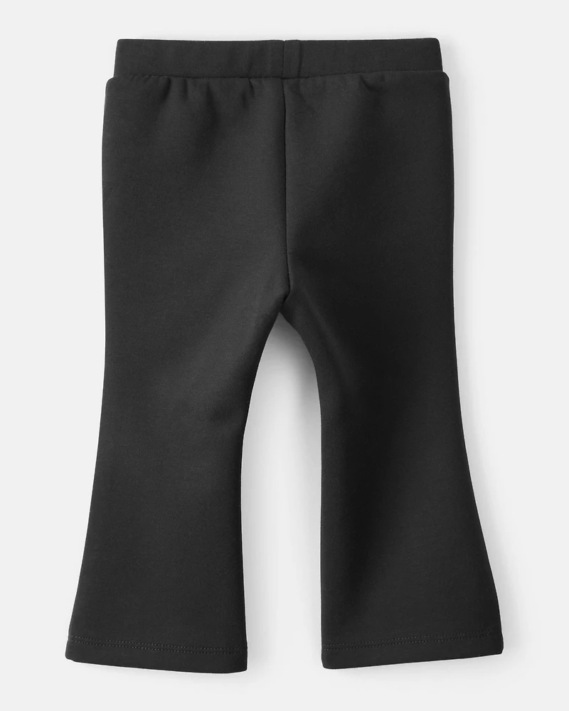 Baby Girl Pull-On Flare Pants - Black