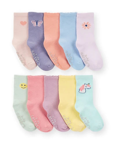 Toddler Girl 10-Pack Crew Socks