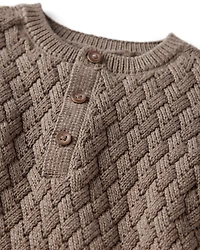 Baby Organic Cotton Sweater Knit Jumpsuit