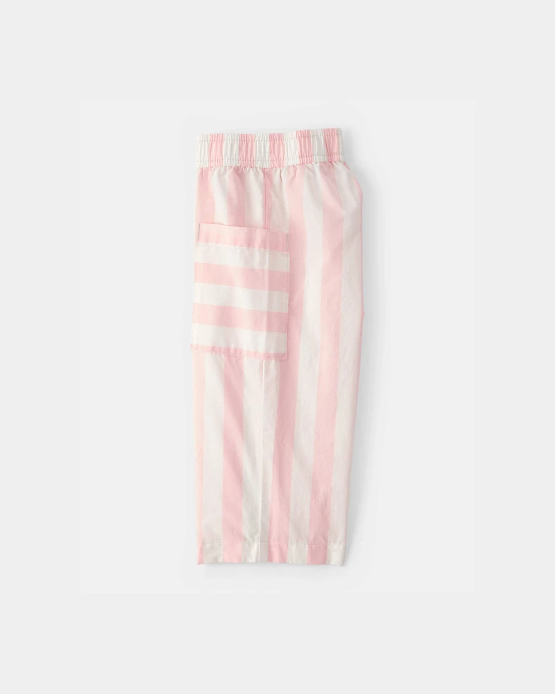 Baby Girl Striped Pants - Pink/Ivory