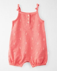 Baby  Romper Made with Organic Cotton in Seahorse Print