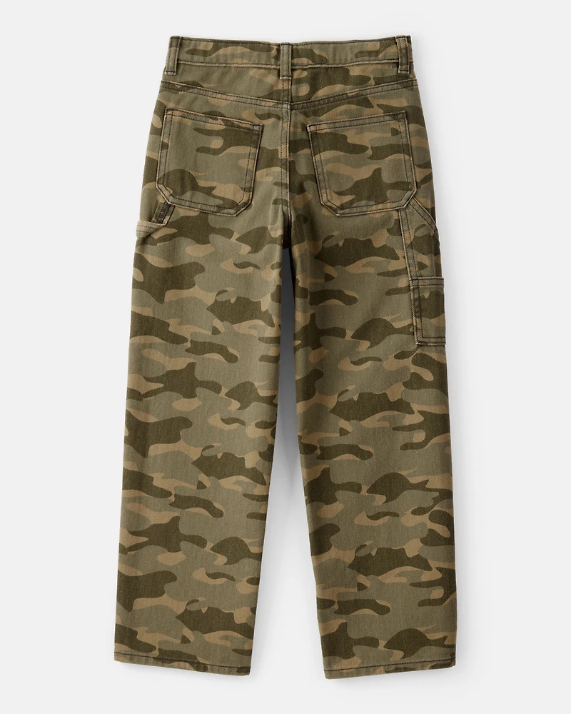 Boys Camo Carpenter Fashion Pants