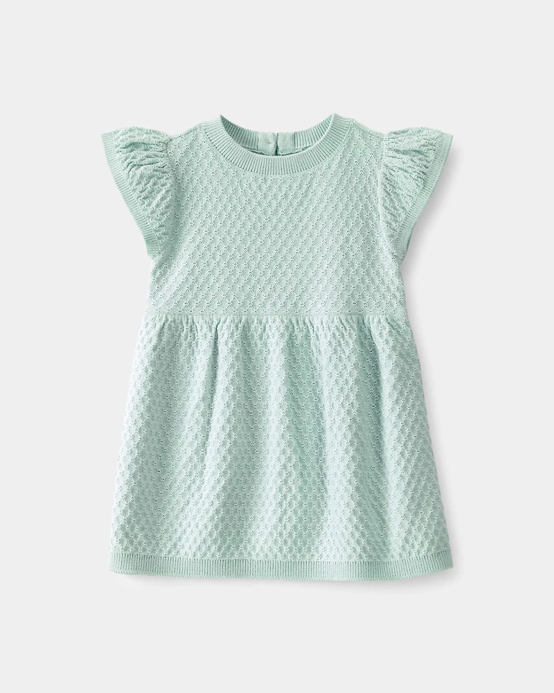 Baby Girl Sweater Dress - Green