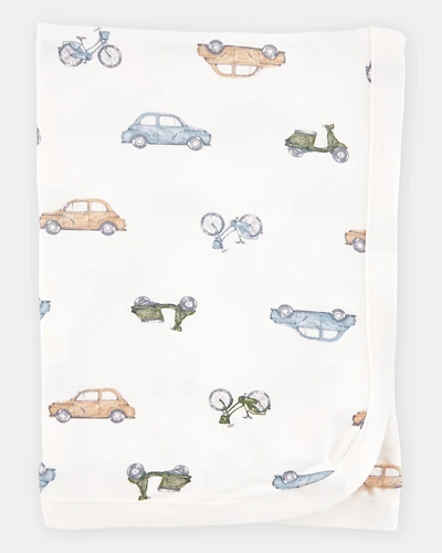 Baby Boy Cars PurelySoft Blanket - Ivory