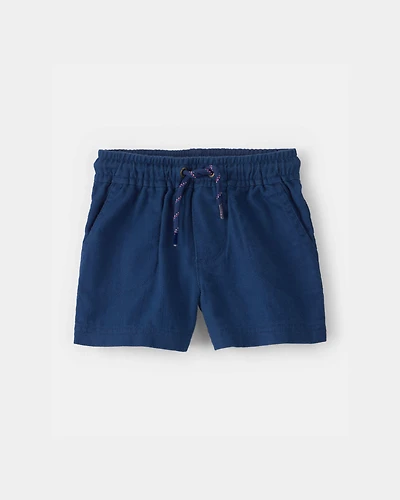 Baby Boy Twill Shorts - Blue