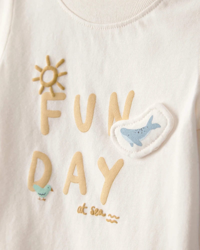 Baby 2-Piece Animal Friends Graphic Tee & Pant Set - Ivory