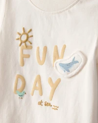Baby 2-Piece Animal Friends Graphic Tee & Pant Set - Ivory